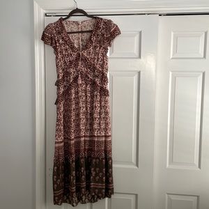 Faherty Brand- Bonita Block Print Dress with pockets